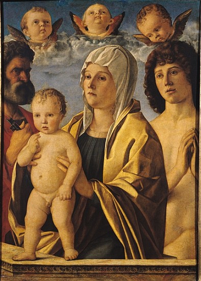 The Virgin and Child with St. Peter and St. Sebastian, c.1487 from Giovanni Bellini