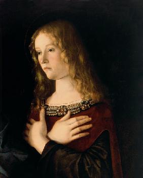 Maria Magdalena, Ausschnitt von "Jungfrau und Kind mit der heiligen Katharina und Maria Magdalena"