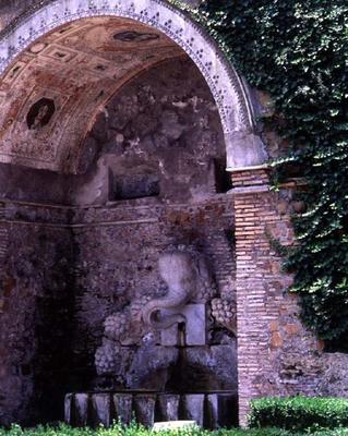 Fountain grotto incorporating an Annone Elephant, mascot of the court of Leo X, presented to Cardina from Giovanni da Udine