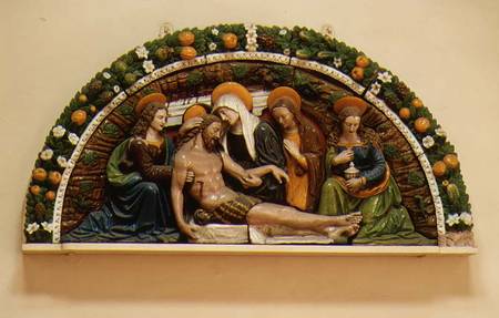 The Maries in the Sepulchre, bas relief from Giovanni della Robbia