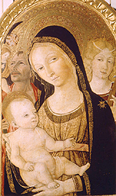 Madonna mit den Hll. Katharina und Christophorus. from Giovanni di Bartolo Matteo