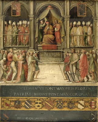 Coronation of Pope Paul II (1417-71) 1534 (oil on panel) from Giovanni di Lorenzo Cini