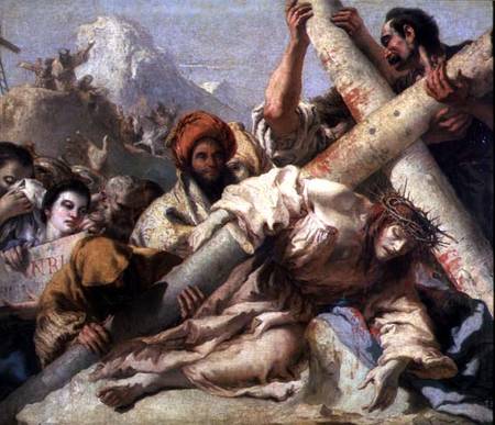 Christ's Fall on the way to Calvary from Giovanni Domenico Tiepolo