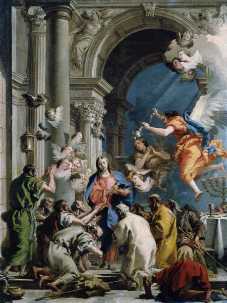 G.D.Tiepolo, Einsetzung des Abendmahls from Giovanni Domenico Tiepolo