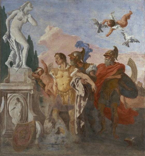 G.D.Tiepolo, Rinaldo vor Statue Armidas from Giovanni Domenico Tiepolo