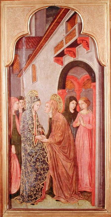 The Visitation, from an altarpiece depicting scenes from the life of the Virgin from Giovanni Francesco  da Rimini