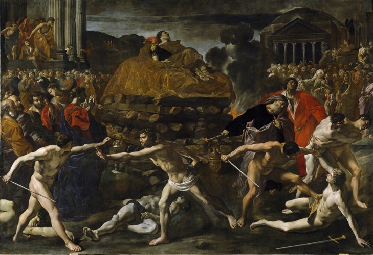 Funeral of a Roman emperor (Cremation ceremony) from Giovanni Lanfranco