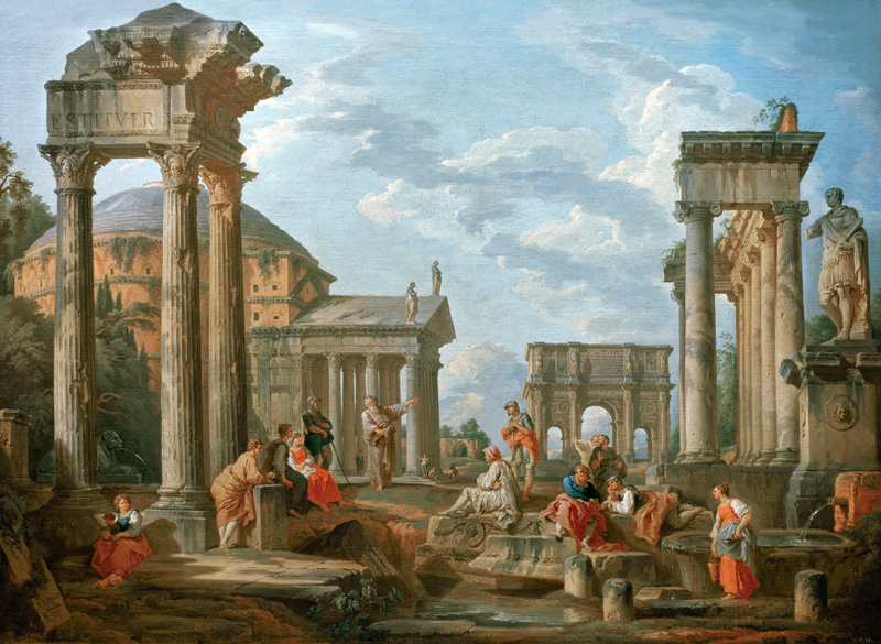 Römische Architektur mit einem Propheten from Giovanni Paolo Pannini