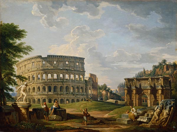 Rome, Colosseum a.Arch of Const./Pannini from Giovanni Paolo Pannini
