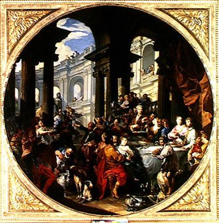 Feast under an Ionic Portico from Giovanni Paolo Pannini