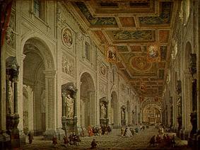 Innenansicht der Kirche San Giovanni in Laterano in Rom. from Giovanni Paolo Pannini