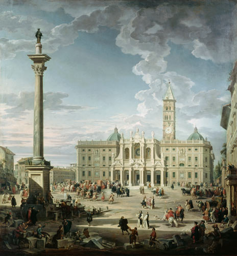 The Piazza Santa Maria Maggiore from Giovanni Paolo Pannini