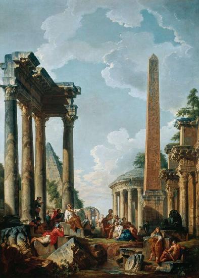 Architectural Capriccio with a Preacher in the Ruins