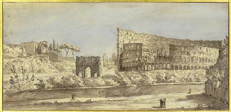 Das Kolosseum und der Konstantinsbogen zu Rom