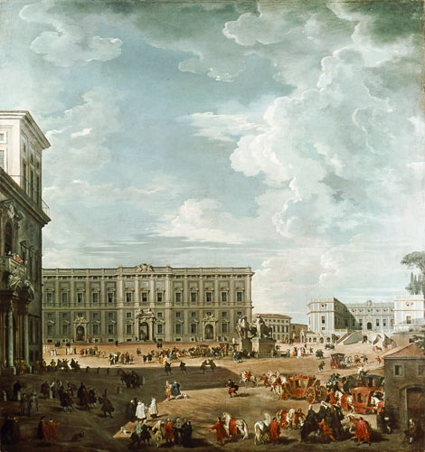 View of the Piazza del Quirinale, Rome from Giovanni Paolo Pannini