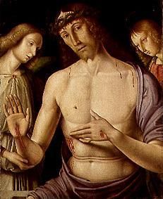 Christus im Grabe mit zwei Engeln from Giovanni Santi