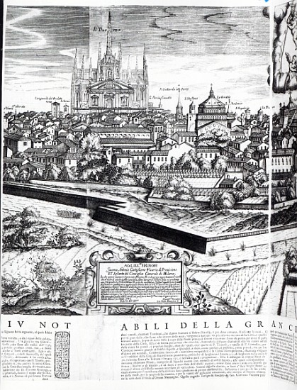 A Section of a Map of Milan from Giovanni Battista Bonacina