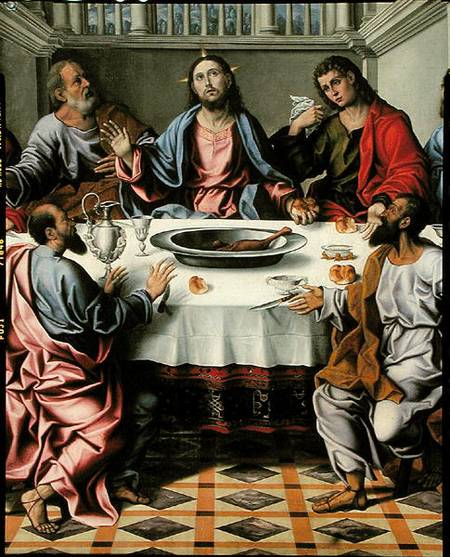 The Last Supper  (detail of 230066) from Girolamo da Santacroce