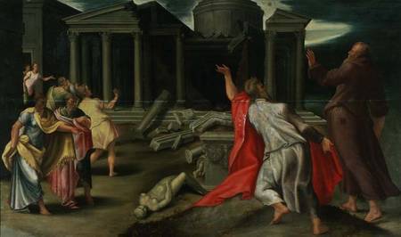 Scene from the life of St. John the Evangelist from Girolamo Mazzola Bedoli