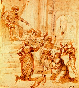 Das Urteil Salomos. from Girolamo Romanino