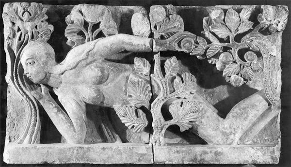 Eve, fragment of the lintel from the portal of the Cathedral of St. Lazare from Gislebertus