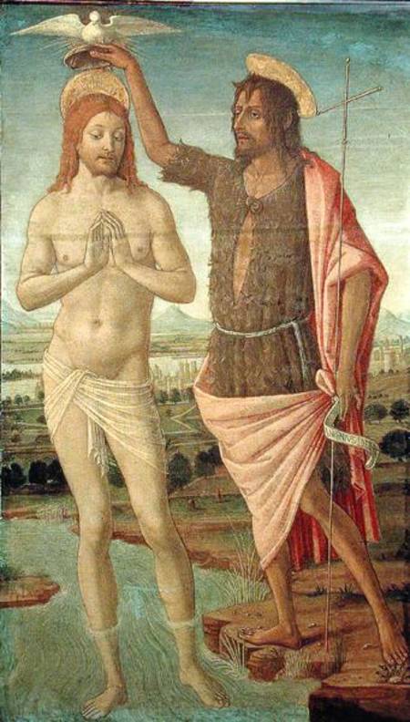 The Baptism of Christ from Giudoccio di Giovanni Cozzarelli