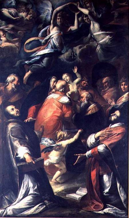Circumcision of Christ with St. Ignatius of Loyola and St. Francis Xavier from Giulio Cesare Procaccini