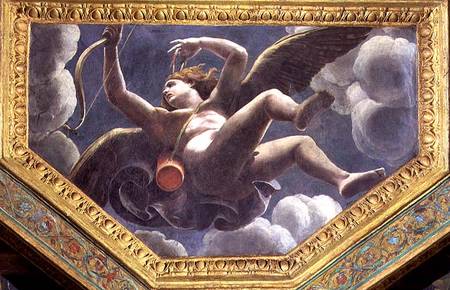 Cupid, ceiling caisson from the Sala di Amore e Psyche from Giulio Romano