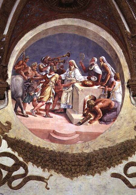 Scene showing that those born under the sign of Scorpio in conjunction with the constellation of the from Giulio Romano