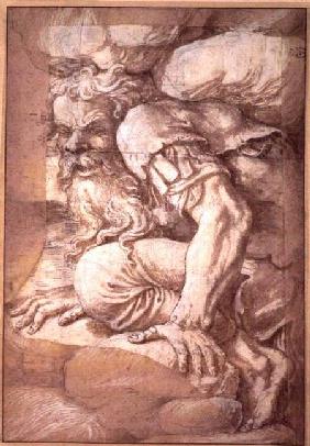 Giant, sketch for the fresco of the Fall of the Giants, Palazzo del Te, Mantua