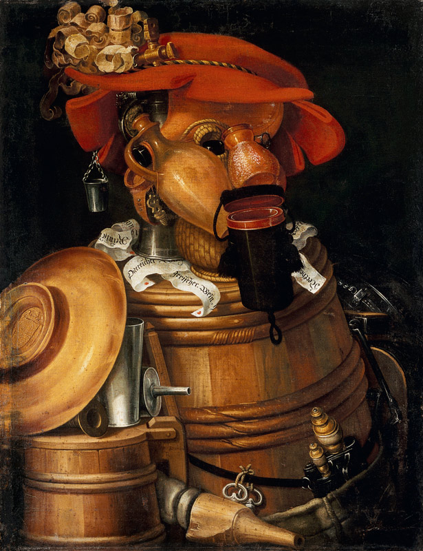 The Waiter: An Anthropomorphic Assembly Of Objects Related To Winemaking from Giuseppe Arcimboldo