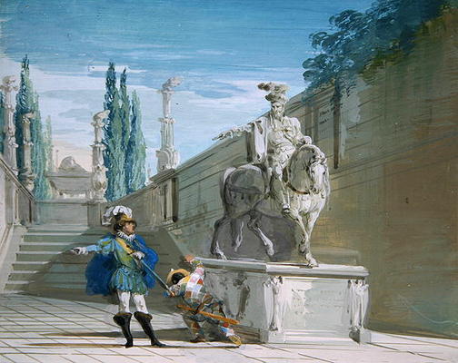 Don Juan, The Challenge (w/c on paper) from Giuseppe Bernardino Bison