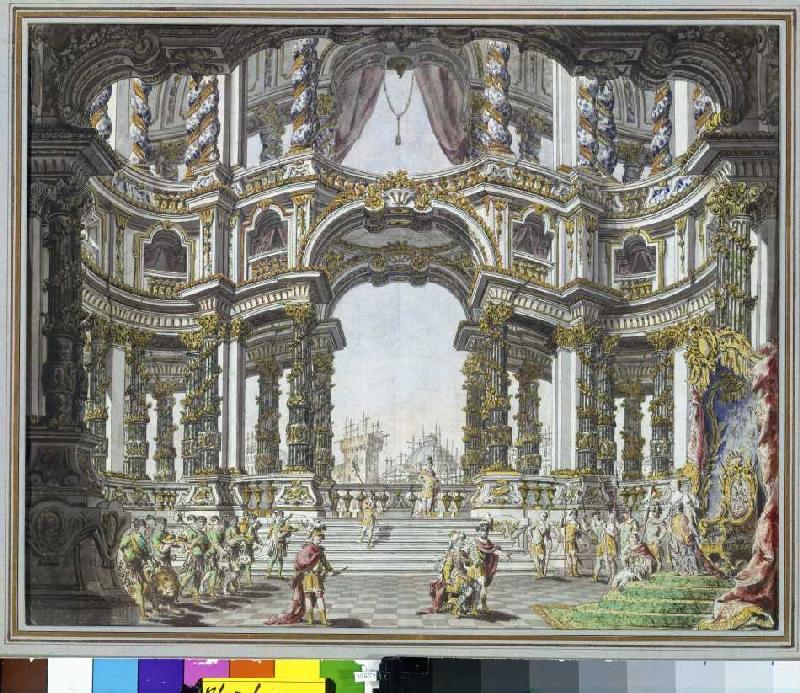 Bühnenbildentwurf zu Pietro Metastasios Didone Abbandonata. Dresden from Giuseppe Bibiena