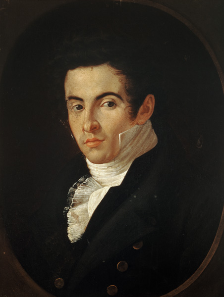 Portrait of Vincenzo Bellini (1801-35) from Giuseppe Cammarano