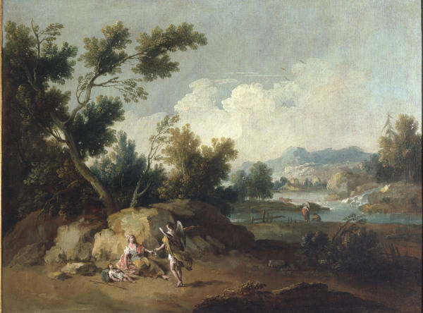 G.Zais, Landschaft mit Hagar und Ismael from Giuseppe Zais