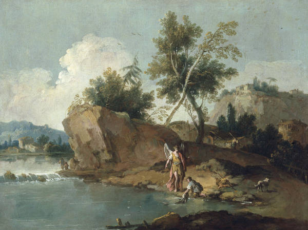 G.Zais, Landschaft mit Tobias u.Engel from Giuseppe Zais