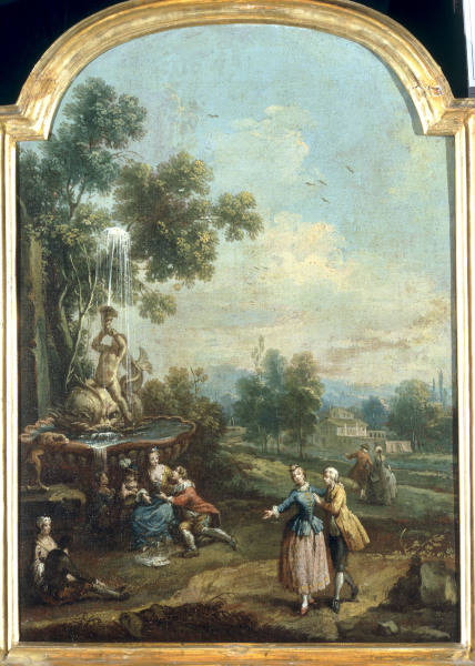 G.Zais, Liebespaare an einem Brunnen from Giuseppe Zais
