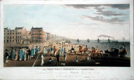 The Chain Pier at Brighton with Characters from G.M. Brighty