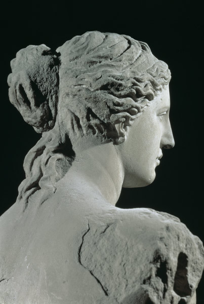 Venus de Milo, detail of the back of the head, Hellenistic period from Greek