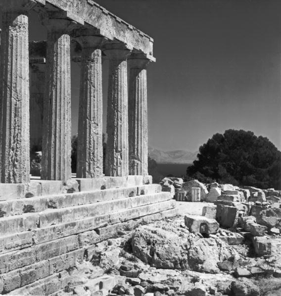 Temple of Aphaea (b/w photo)  from Greek