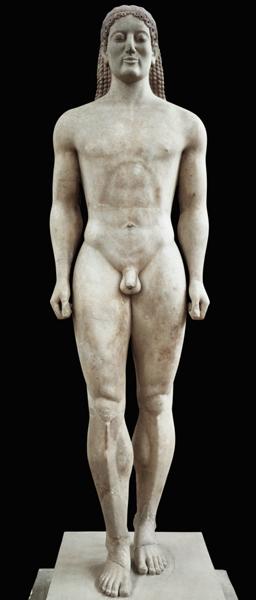 Anavysos Kouros, funerary statue of Croisos (560-546 BC) King of Lydia