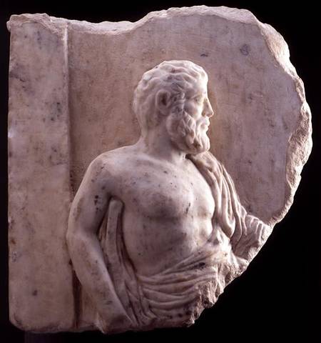 Bas-relief of a philosopher, Greek from Greek School