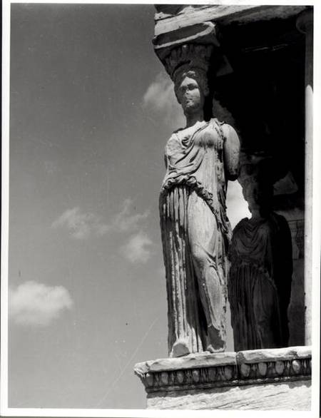 Detail of a caryatid from the Erechtheion from Greek School