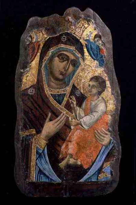 The Mother of God Hodegetria, fragment from Greek School