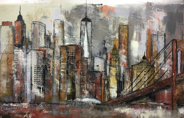 New York Manhattan mit Brooklyn Bridge from Karin Greife