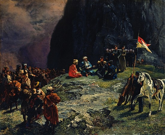 The Meeting of General Kluke von Klugenau and Imam Shamil in 1837 from Grigori Grigorevich Gagarin