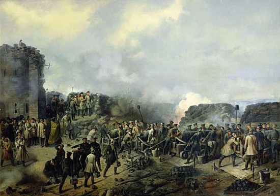 The French-Russian battle at Malakhov Kurgan in 1855 from Grigory Shukayev