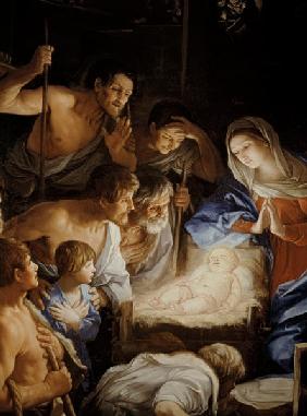 The Adoration of the Shepherds, detail of the group surrounding Jesus