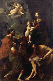 Thronende Madonna mit drei Heiligen from Guido Reni