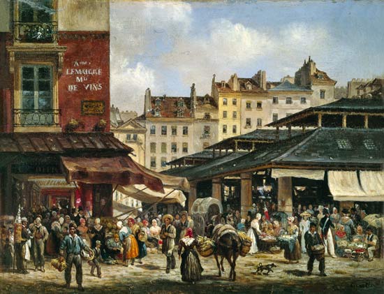 View of the Market at Les Halles from Guiseppe Canella